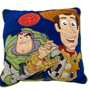 Vintage Disney Toy Story Woody Buzz Lightyear 12" Square Pillow Lights Tested